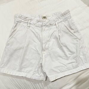 Citizens of humanity White High-Waisted Shorts 100% cotton denim